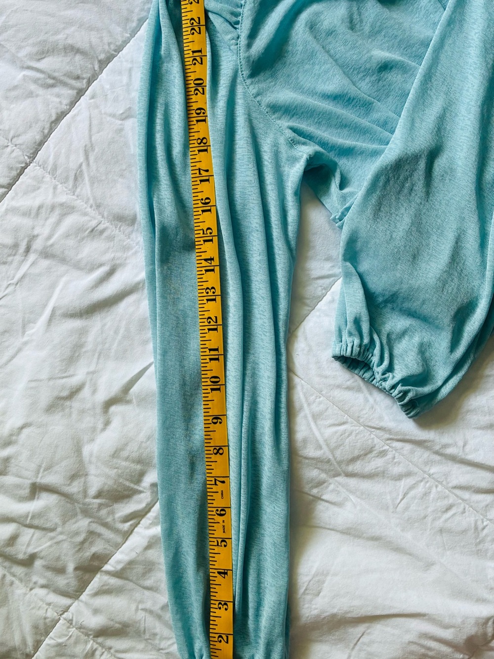 Anthropology Light Blue Ruched Button-Front Crop Top - Picture 8 of 10